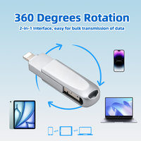 Memoria USB 3.0 2 en 1 con Doble Puerto USB-C y USB-A, Alta Velocidad de Lectura de 150 MB/s, 32 GB, Nueva, con Función de Compartir con un Clic, para Teléfono/Computadora