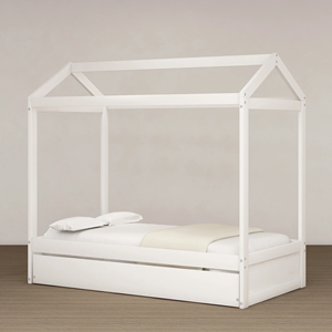 <span class=keywords><strong>Lit</strong></span> de maison de taille jumelle pour enfants cadre de <span class=keywords><strong>lit</strong></span> à plateforme en bois avec <span class=keywords><strong>lit</strong></span> <span class=keywords><strong>gigogne</strong></span> pour tout-petits garçons et filles - Product Image 4