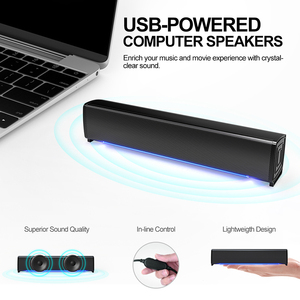 Factory Wholesale <strong>Speaker</strong> Wired Soundbar Wired Home Theatre System TV <strong>2.0</strong> <strong>Computer</strong> Games Laptop <strong>Speaker</strong> - Product Image 4