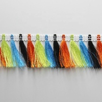 Franges de gland de brosse multicolores de 40mm en gros pour la décoration de bricolage de couture de rideaux