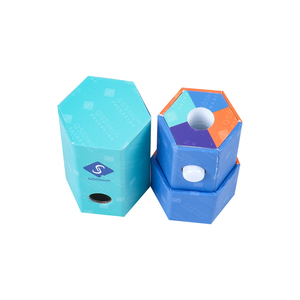 <span class=keywords><strong>Caja</strong></span> de tubo de papel redonda de embalaje a prueba de niños hexágono cartón reciclable personalizado al por mayor con botón de bloqueo - Product Image 3
