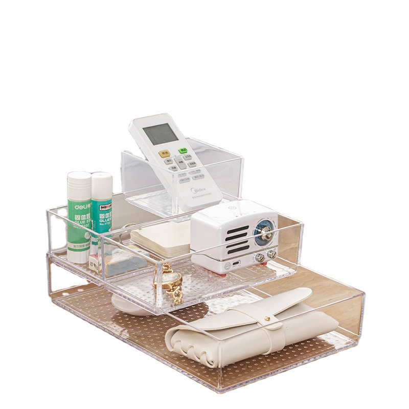 BSCI заводской Настольный органайзер, прочный Настольный органайзер, акриловый Домашний Органайзер для всякой всячины, коробка для хранения с дистанционным управлением