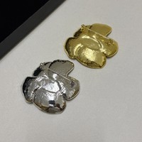 Bros Pin Bunga Petal Matahari Bergaya Vintage Ukuran Besar untuk Wanita, Aksesori Jas Mewah