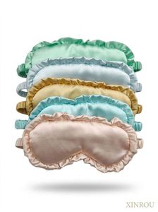 Oeko-Tex Standard Mulberry Eye With Ruffle Frill, <b>Light</b> Portable Gift Box Custom Logo Silk <b>Sleep</b> Mask Wholesale Gifts - Product Image 4