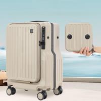Valise à tirette à ouverture frontale personnalisée en gros Bagage PC léger avec compartiment USB pour ordinateur portable et mot de passe Sac de voyage