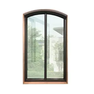 Australia standard arch top aluminum glass  casement window