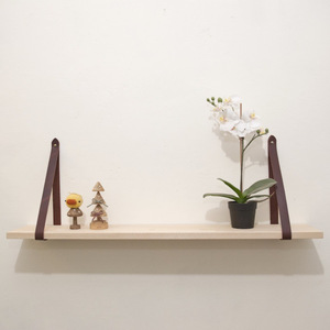 Korean-style minimalist wall-mounted <b>storage</b> <b>rack</b>, single-panel leather <b>storage</b> <b>rack</b>, decorative shelf for living room and - Product Image 1