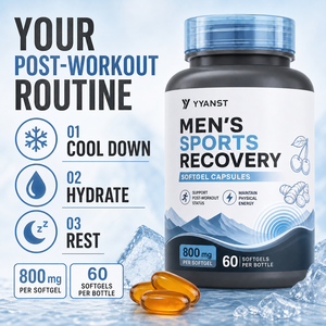 Cápsulas de Gel Suave para la Recuperación Post-Entrenamiento para Hombres, 800 mg, 60 Unidades, Suplemento Antiinflamatorio con Cúrcuma y Cereza Ácida, Restaura la Energía - Product Image 4