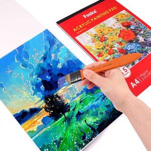 Carta <span class=keywords><strong>da</strong></span> <span class=keywords><strong>Disegno</strong></span> Formato <span class=keywords><strong>A3</strong></span> A4, 15 <span class=keywords><strong>Fogli</strong></span> 30 Pagine, per Pittura ad Acrilico, Olio e Tecniche Miste, con Copertina Rigida e Dorso Spesso - Product Image 6