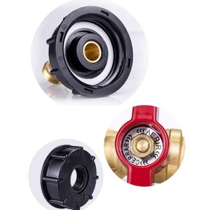 Garden Hose Accessories S60X6 to 3/4" Thread Garden IBC Tote Adapter 3/4" Hose <b>Quick</b> <b>Connector</b> Brass Hose Faucet Valve for tank - Product Image 3