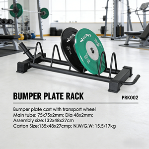 Chariot de rangement mobile VIGFIT pour plaques de poids, robuste et sûr, support pour disques et plaques de bumper pour l'entraînement musculaire - Vente en gros usine - Product Image 4