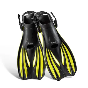 Wave freediving snorkeling fin Open heel version underwater adult short blade silicone swim rubber fins