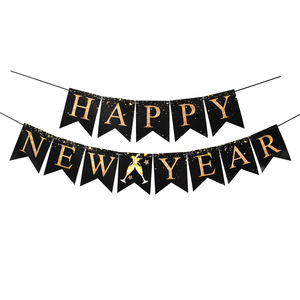Kit <span class=keywords><strong>de</strong></span> fête du Nouvel An 2027 avec guirlande <span class=keywords><strong>de</strong></span> drapeaux en papier Joyeux Nouvel An, pendentifs spirales, ballons numérotés, décorations <span class=keywords><strong>de</strong></span> ballons <span class=keywords><strong>champagne</strong></span> pour le réveillon du Nouvel An - Product Image 6