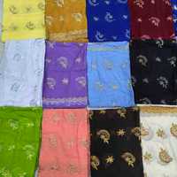 Foulard musulman en coton pour le marché africain, châle décoratif brodé floral, hijab grande taille 220*110cm, vente en gros