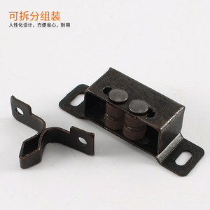 Loquet de style antique en acier au carbone à double ressort pour porte de placard ou de garde-robe, design traditionnel, durable - Product Image 2