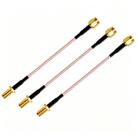 Câble coaxial RG316 SMA femelle vers mâle à faible perte 50 Ohm, double blindage haute température, rallonge pigtail pour système RF d'antenne