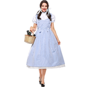 Disfraz de Dorothy para Adultos de <span class=keywords><strong>Cuento</strong></span> de Hadas para Halloween, Vestido de <span class=keywords><strong>Alicia</strong></span> en el País de las Maravillas, Disfraz de Princesa para Mujer, Cosplay, Fiesta, Actuación - Product Image 1