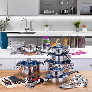 Xinyuan 다이 캐스트 조리기구 세트 재고 전기 요리 냄비 밥솥 유리 조리기구 세트 dessini 조리기구 세트 - Product Image 3