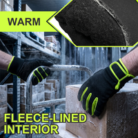 Guantes de Trabajo Térmicos de Microfibra Texturizada para Congelador, Antideslizantes, con Pantalla Táctil, para Operaciones de Refrigeración en Almacenes Frigoríficos