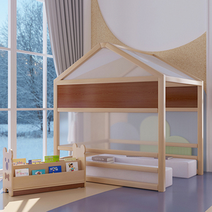 ตู้หนังสือสำหรับเด็กอนุบาล ศูนย์บริการพื้นที่อ่านหนังสือสำหรับเด็ก เฟอร์นิเจอร์ไม้ ห้องสมุด เฟอร์นิเจอร์ห้องเรียนอนุบาล - Product Image 3