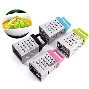 Stainless Steel Four Sided Grinder Planer Mini Cheese Grater Clever Cutter Non-slip Handle Garlic Crusher Peelers Kitchen Gadget