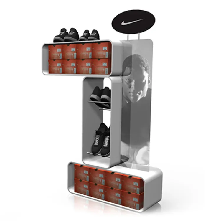 Stand for Shoe Stores Sneaker Casual Rack Shoes on the Wall Display Showing Holder Shelf For Chain Shop