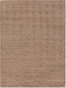 Tappeto in Lana Contemporaneo Colore Caramello Bruciato con Design Inciso a Pelo Alto e Basso, Variazione <span class=keywords><strong>Tonale</strong></span>, Tappeto di Lusso per Soggiorno - Product Image 1