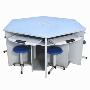 Juego de taburetes de mesa de laboratorio de muebles de aula de acero de alta calidad para Laboratorio de Ciencia y física de la escuela secundaria - Product Image 2