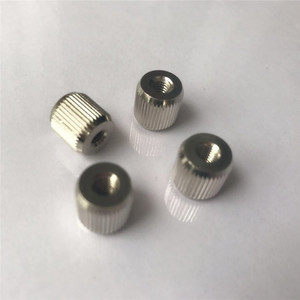 Custom Knurled Nuts M3 Stainless Steel Thumb Tightened Precision Machined Cylindrical <b>Fasteners</b> - Product Image 1