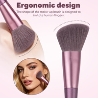 MAANGE Nouvelle Arrivée Luxe Ensemble de 16 Pinceaux Double-embout Professionnels pour Ombre à Paupières, Poudre Libre, Fond de Teint et Maquillage Liquide