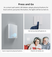 Sakelar Dinding Pintar WiFi SONOFF M5 2Gang Matter Switch, Kontrol Jarak Jauh Aplikasi EWeLink, Berfungsi Dengan Apple Home, Alexa, Google, Smartthings