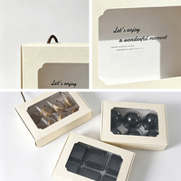 Boîte cadeau portable pour nougat, présentoir à fenêtre, emballage pour gâteaux madeleine, boîte de boulangerie en carton blanc, logo personnalisé, fabricant en gros