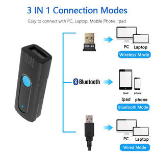 Escáner de Código de Barras CCD 1D Portátil con Conectividad Alámbrica e Inalámbrica, Mini Lector de Códigos con Pantalla y Memoria - Product Image 4