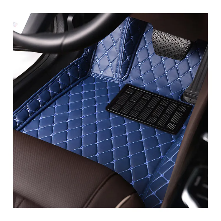 Schöne Qualität Luxus Leder 5d Fahrzeug Fußmatten staub dichte wasserdichte Auto Fuß polster