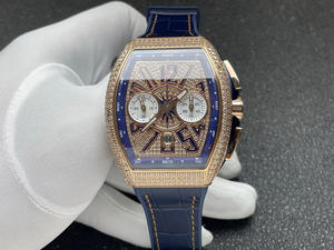 Montre mécanique automatique de qualité supérieure, noble et haut de gamme, en or rose entièrement sertie de diamants, élégante et charmante, pour un style business décontracté. - Product Image 2