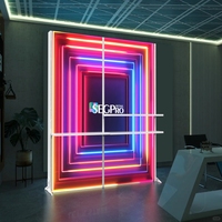 Boîte à lumière LED rectangulaire en aluminium avec tissu tendu rétroéclairé SEG pour publicité en salon professionnel