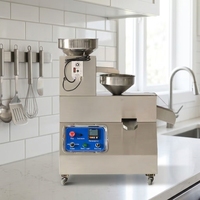 Presse à huile industrielle automatique à vis en acier inoxydable durable, capacité 15 kg/h, pressage à chaud