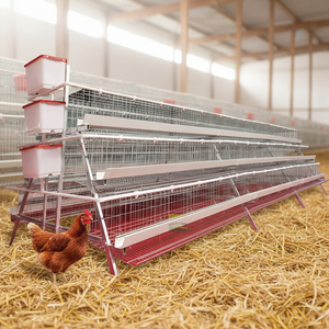 GREAT FARM Hühnerkäfig Typ A, 3 Etagen, 4 Türen, leicht zu reinigen, mit ausziehbarer Eiersammlung, verzinktem Stahl und rostfreiem <span class=keywords><strong>PVC</strong></span>-Trog - Product Image 1