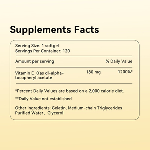 Oem/Odm Natuurlijke Vitamine E Zachte Capsules Acne Anti-Aging Whitening Vitamine E Zachte Capsules 500Mg Gezondheidsvoeding - Product Image 2