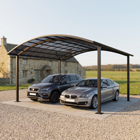 Fabricant de abris de voiture en aluminium, abri de stationnement personnalisé en polycarbonate, garage pour voiture, usage résidentiel et commercial en extérieur, simple