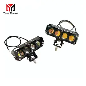 Bi LED Projector Lens Mini Led Headlight 6000K 3000K 60W 45W Laser Work Lamp High Beam 2 3 4 Eyes Motorcycle Headlight