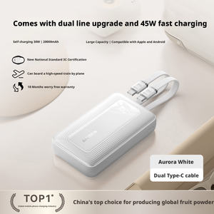 อันเคอร์ อันเคอร์แบตสำรองแบบสองสา<span class=keywords><strong>ย</strong></span> 45W ชาร์จเร็<span class=keywords><strong>ว</strong></span> แหล่งจ่า<span class=keywords><strong>ย</strong></span>ไฟมือถือ 20000 มิลลิแอมป์ A110M - Product Image 4