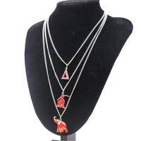 Collier ras du cou en cristal rouge, lettre grecque, Delta, Sigma, Theta, force, éléphant, DST, colliers de Sorority, bijoux de déclaration