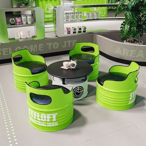 Gió công nghiệp sáng tạo xô dầu sofa <span class=keywords><strong>Bar</strong></span> bàn ghế BBQ trà sữa cửa hàng đàm phán khu vực bàn trà - Product Image 3