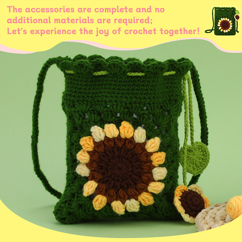 Sac tournesol automnal, parfumé, vert et multicolore.
