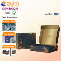 Boîtes d'expédition en carton ondulé kraft vert naturel, logo imprimé sur mesure, emballage en gros, emballage postal biodégradable