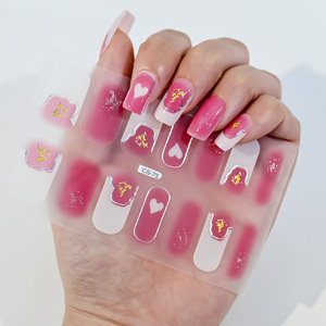 14 Tiras de Pegatinas de <span class=keywords><strong>Uñas</strong></span> de <span class=keywords><strong>Gel</strong></span> Otoñales de Cobertura Completa Parche con Estampado de Leopardo para Hacer Arte de <span class=keywords><strong>Uñas</strong></span> DIY - Product Image 3