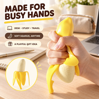 Juguetes Sensoriales de Plátano Pelable Realista, Fabricante de Juguetes de Simulación de Frutas de Alta Calidad, Juguetes de Plátano para Apretar de 15 cm, Unisex