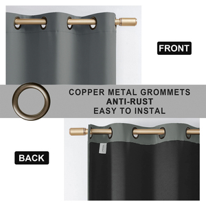 Hiện đại 100% màn rèm siêu dày màu xám đầy đủ ánh sáng ngăn chặn nhiệt cửa sổ màn cho phòng khách phòng ngủ khách sạn - Product Image 3