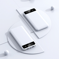 Batterie externe portable ultra-fine 10000 mAh à charge rapide 2A avec affichage LED multifonction et logo personnalisé – Idéale comme cadeau